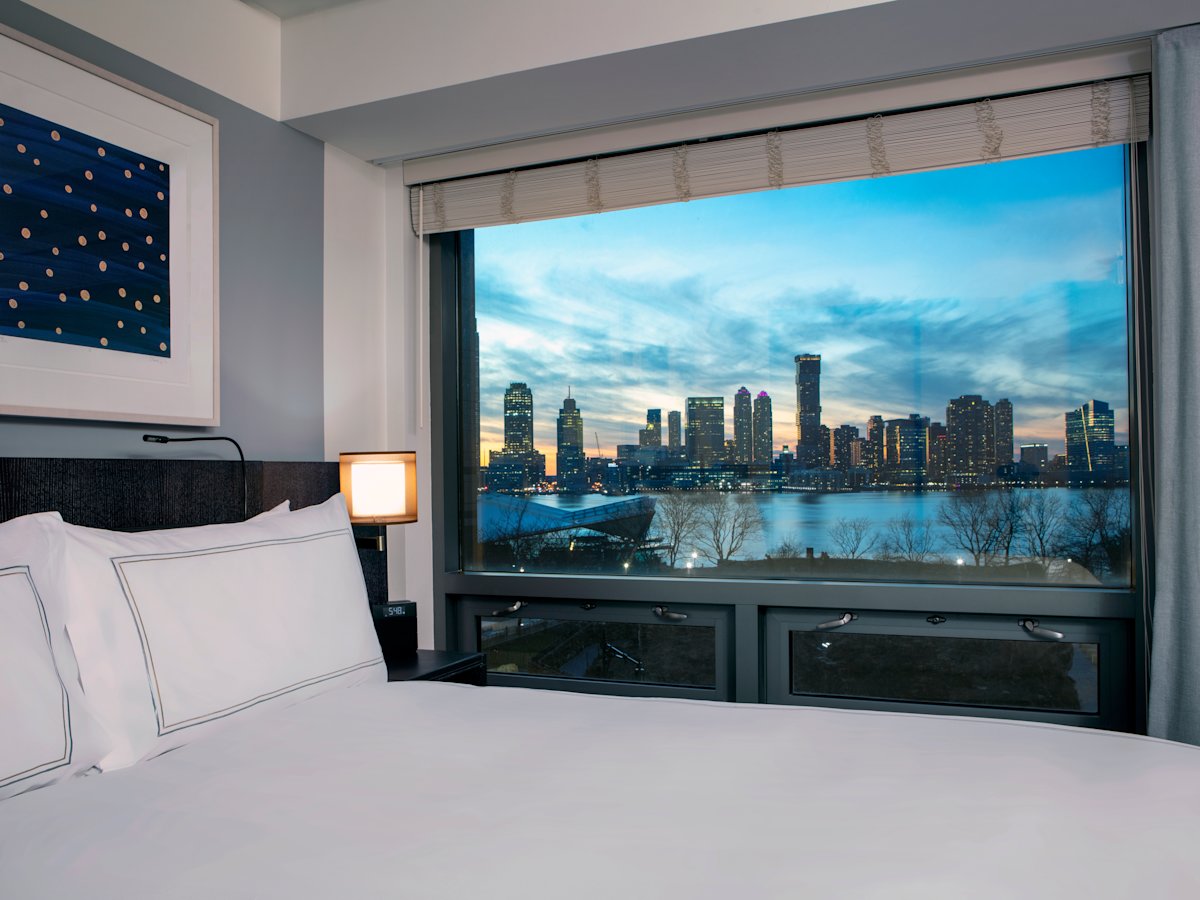 Suite at Conrad New York Downtown overlooking the Hudson River