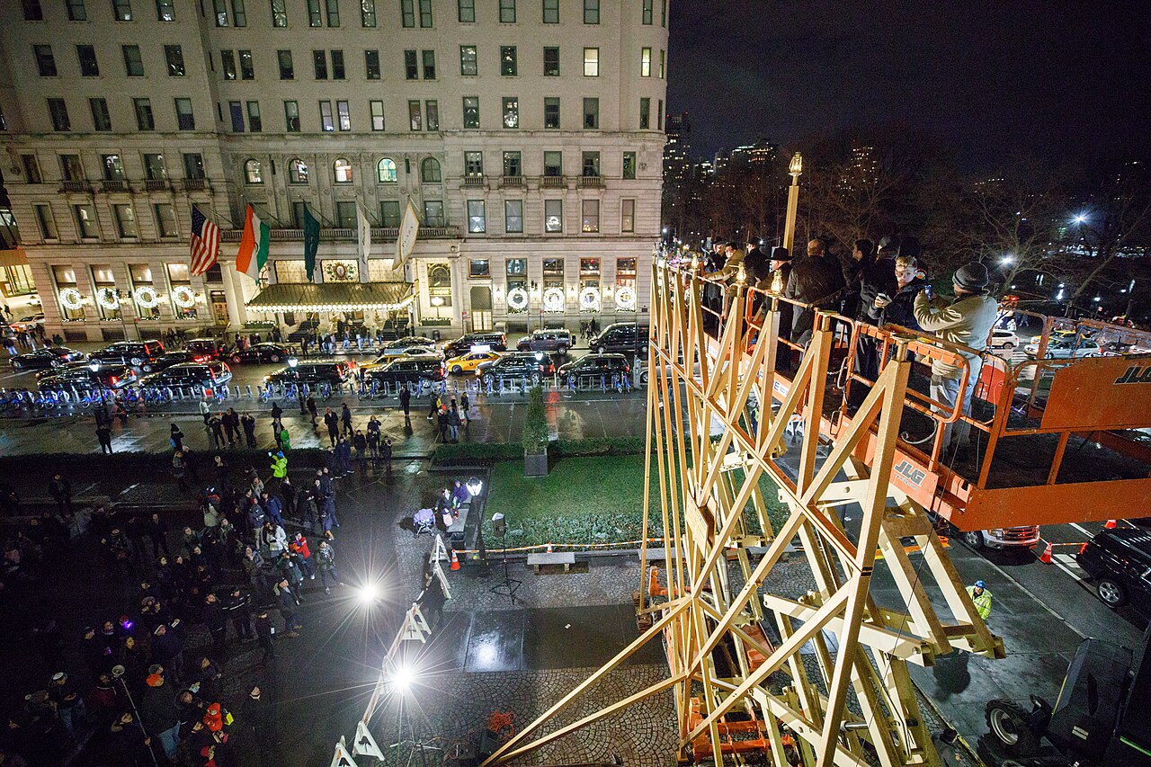 Hanukkah menorah lightings in New York 2026 — Historical photograph; not the 2026 edition.